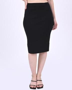 women pencil skirt with elasticated waistband