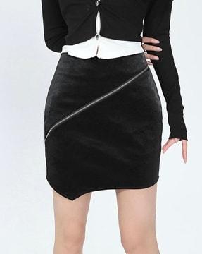 women pencil skirt with zip-closure