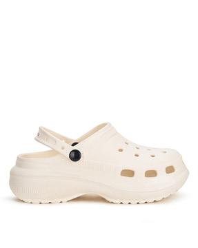 women perforated slingback clogs