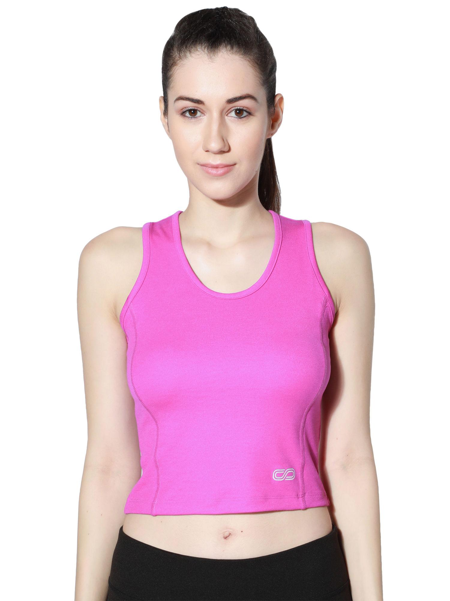 women performance crop top - purple