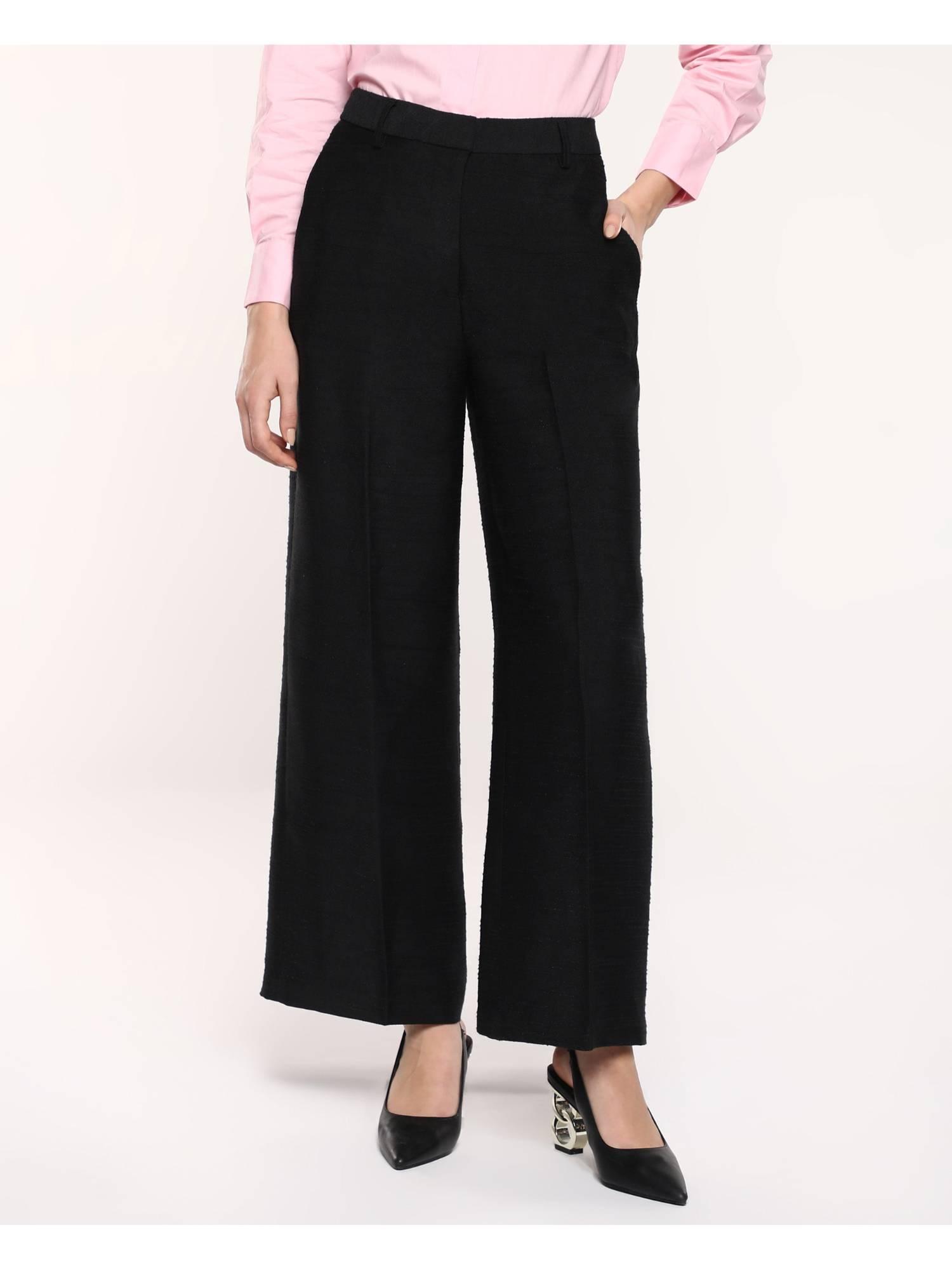 women pidet-b black wide trouser