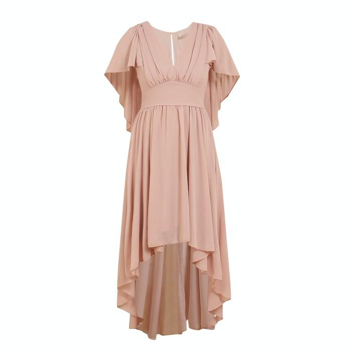 women pink asymmetric dress