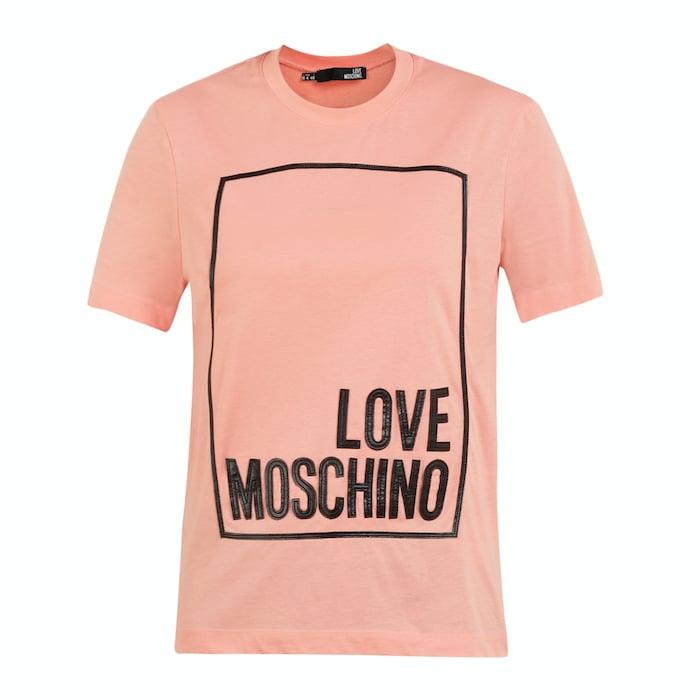 women pink big box branding t-shirt