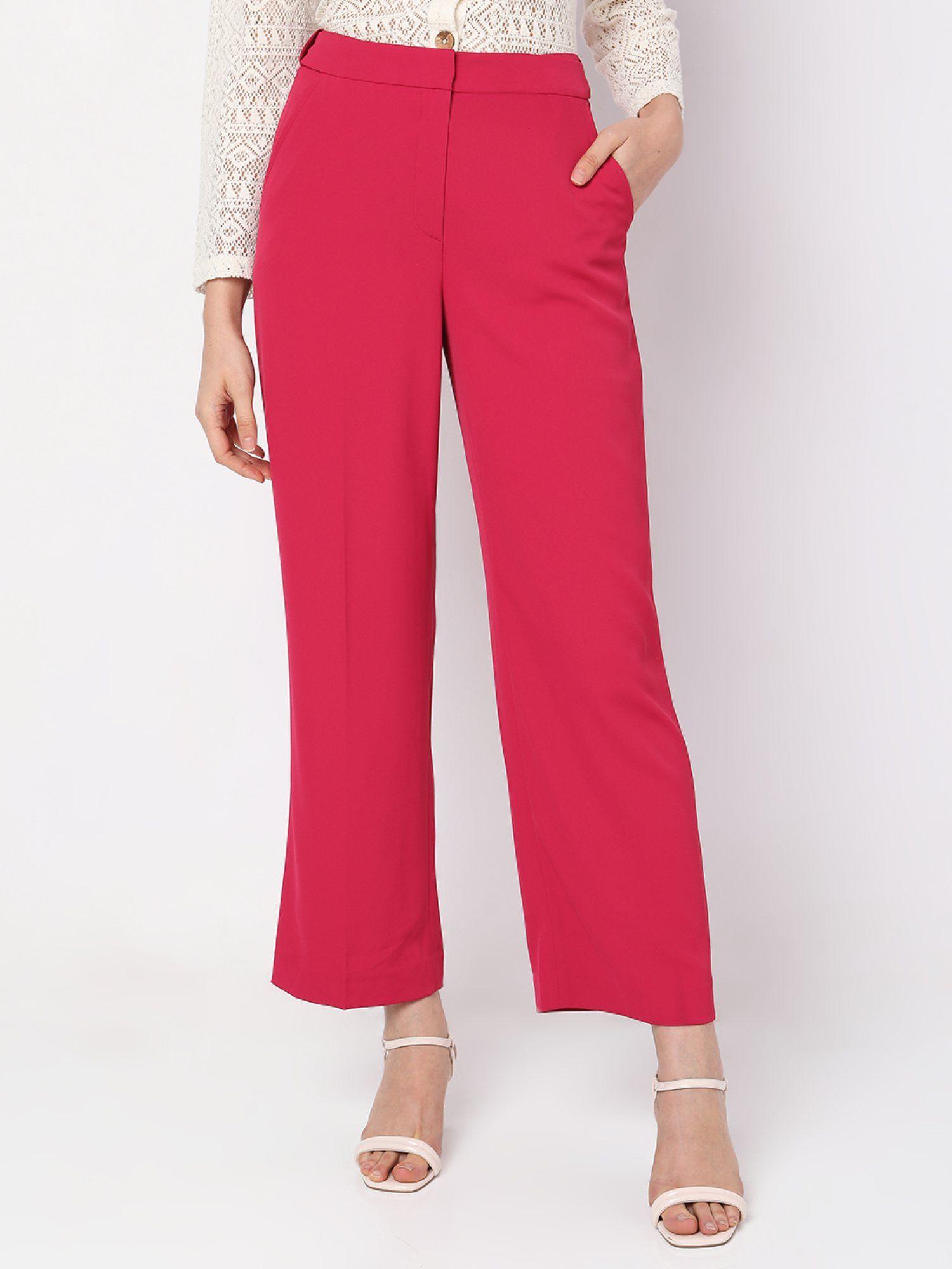 women pink casual pants