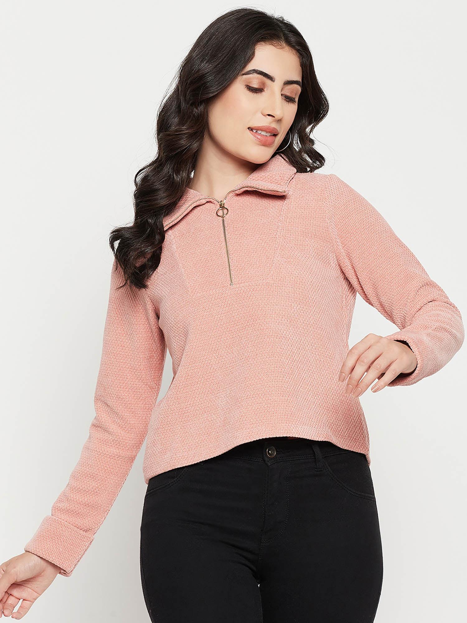 women pink crop t-shirt