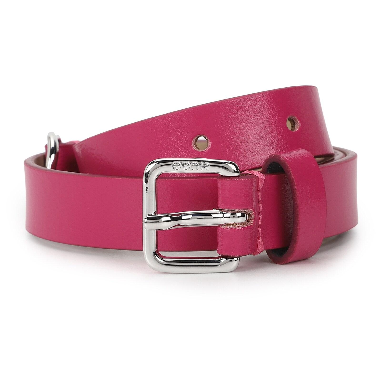 women-pink-leather-belt-with-hugo-chain-detail