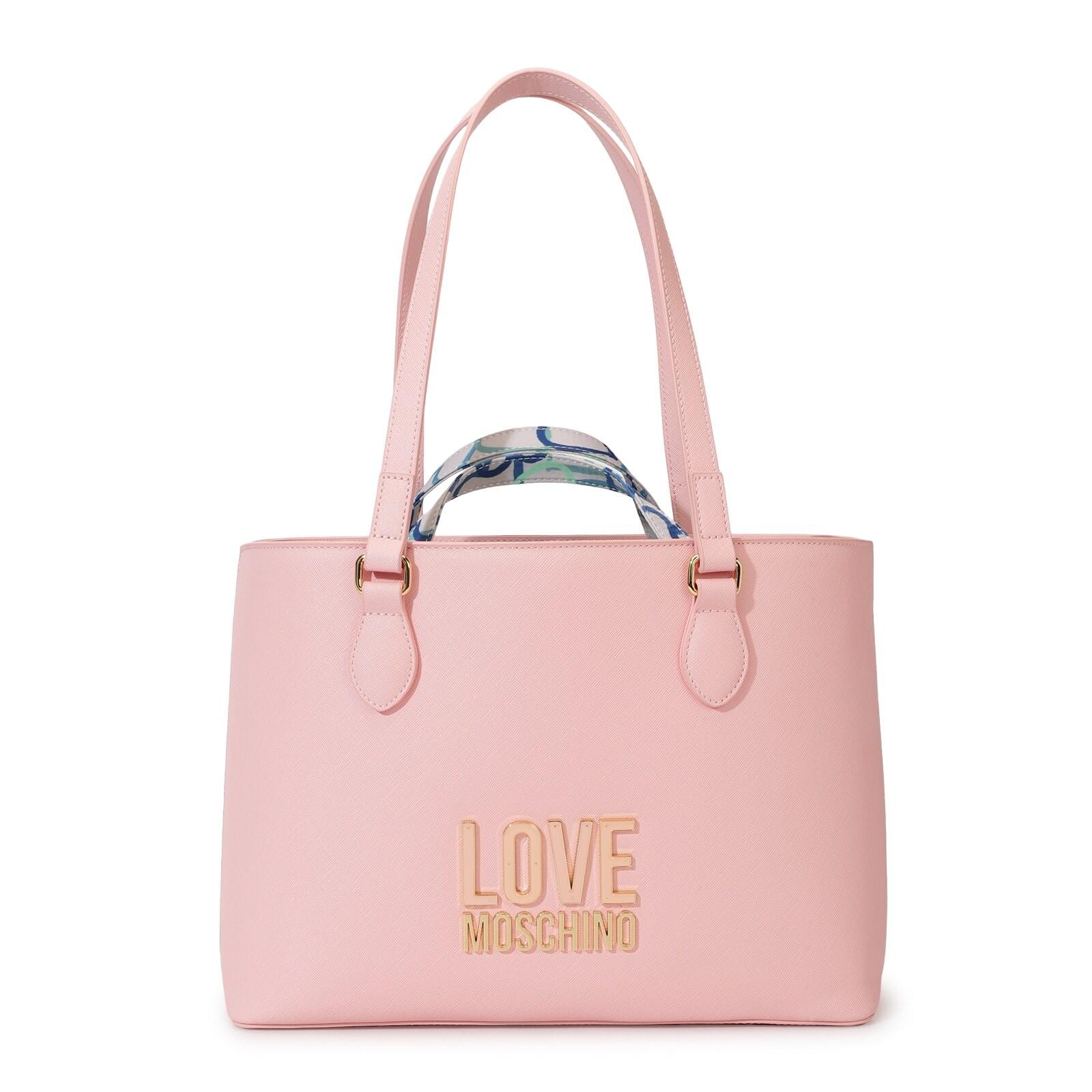women-pink-solid-front-branding-tote-bag