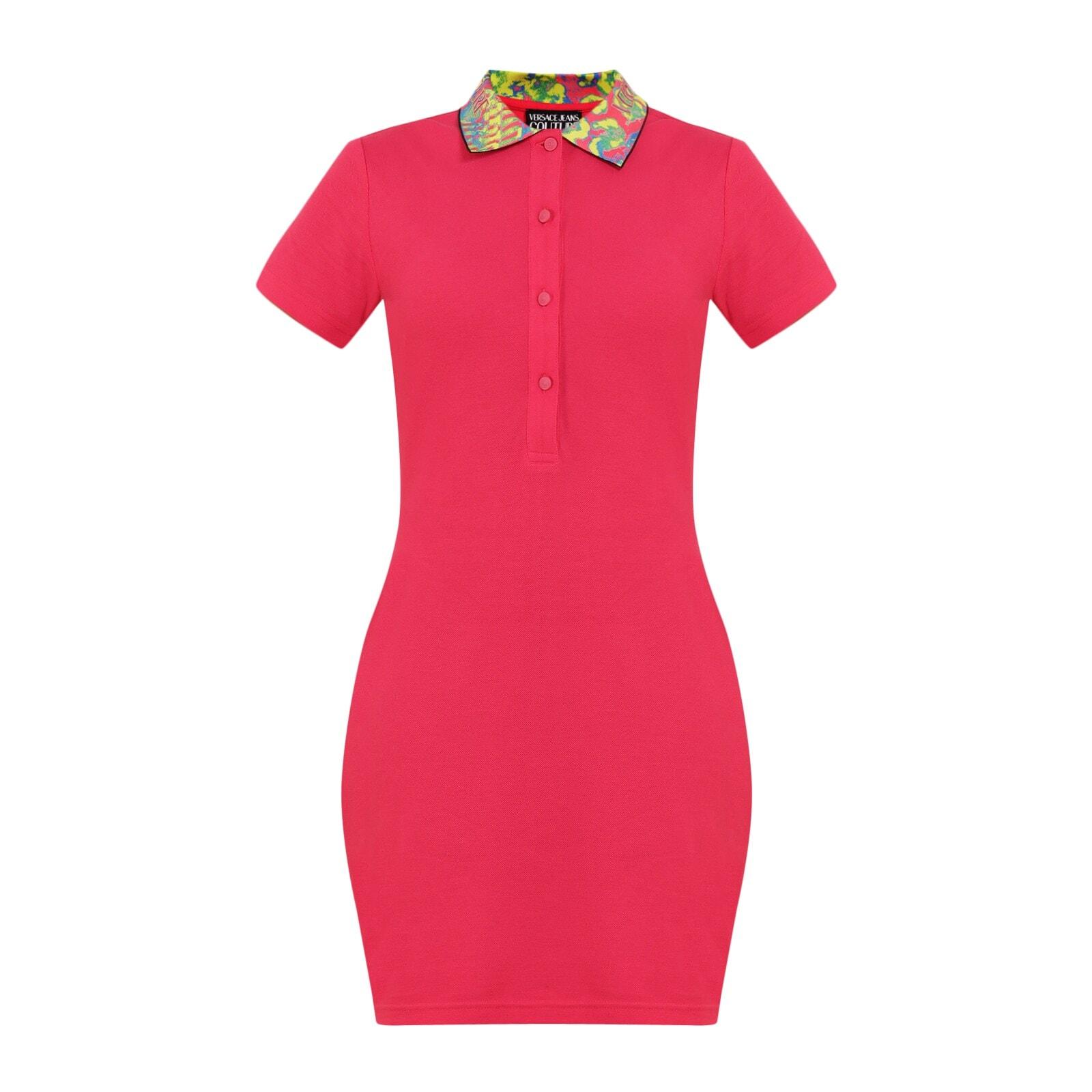 women-pink-solid-t-shirt-dress-with-baroque-collar