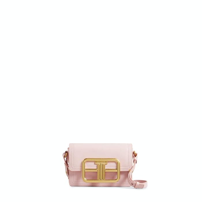 women pink statement hardware mini crossbody bag