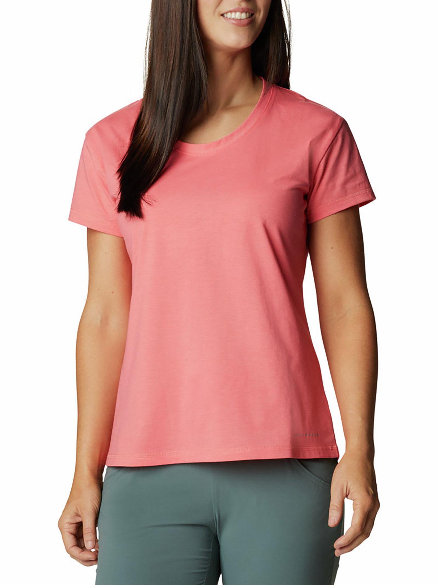 women pink sun trek short sleeve t-shirt