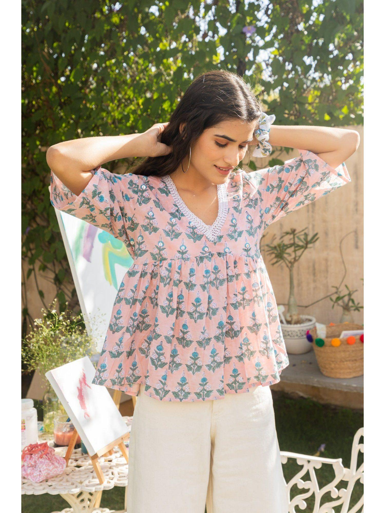 women pink sunshine top