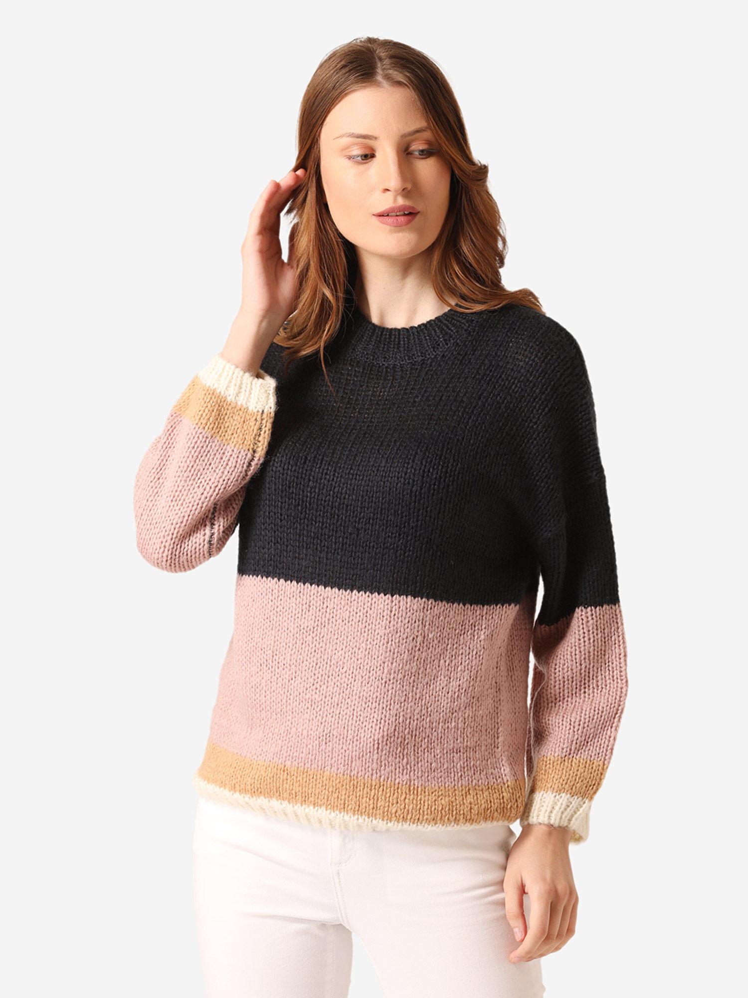 women pink sweater