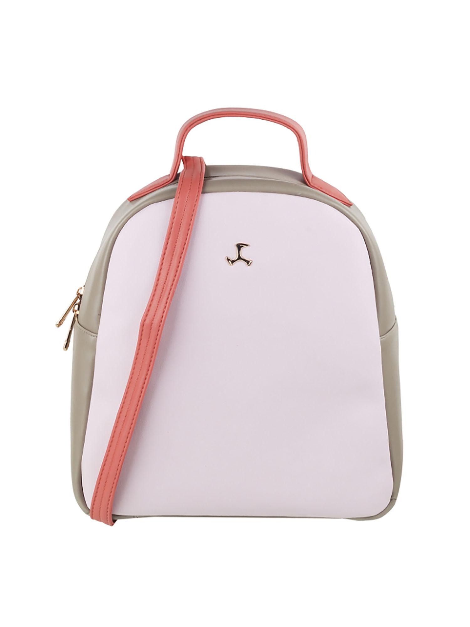 women pink synthetic backpack