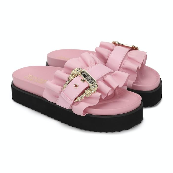 women pink vjc beach sandal with buckle