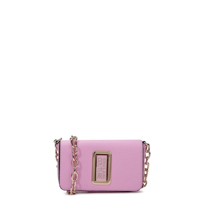 women pink vjc logo twist-lock crossbody bag