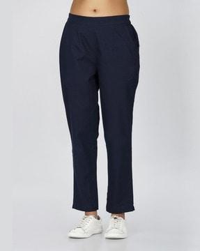 women pleat-front straight fit trousers