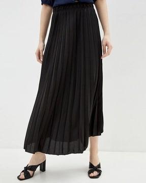 women pleated a-line skirt