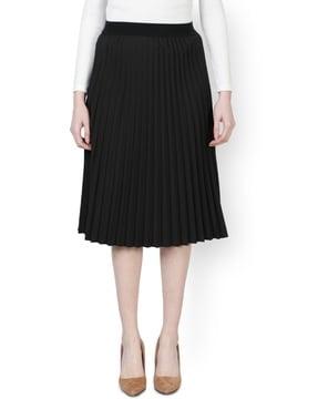 women pleated a-line skirt