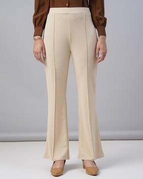 women pleated wide-leg trousers