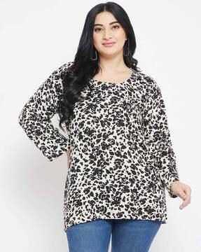 women plus size leopard print top