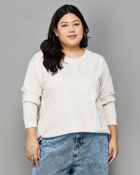 women plus size round-neck sweatshirt