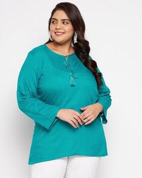 women plus size round-neck top