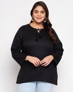 women plus size round-neck top