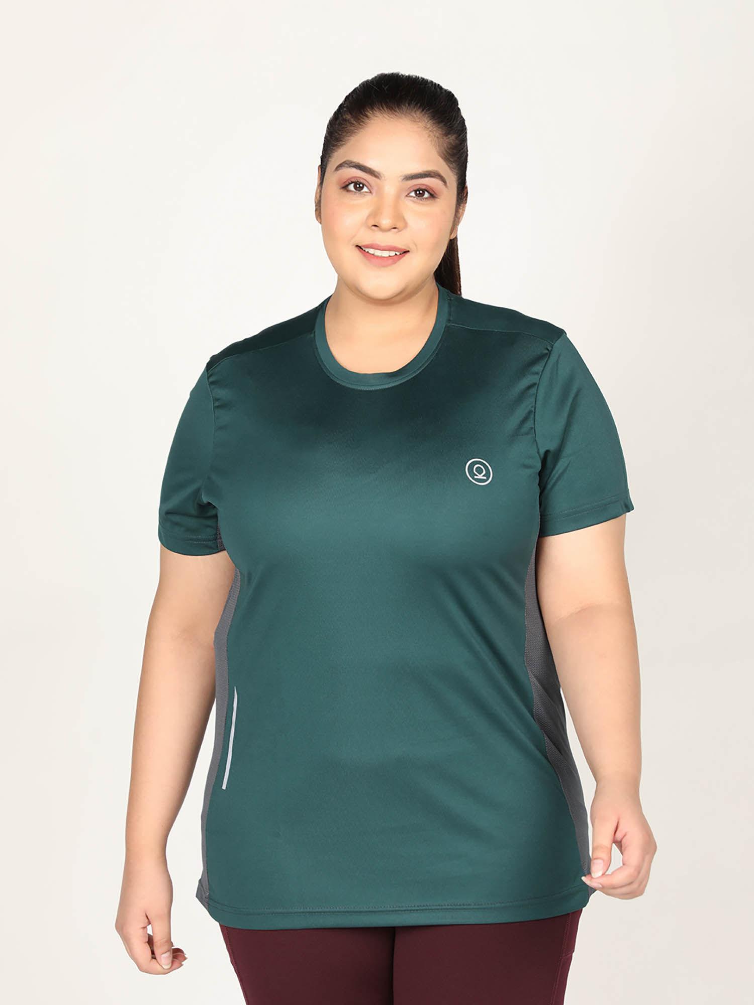 women plus size sports t-shirt - green