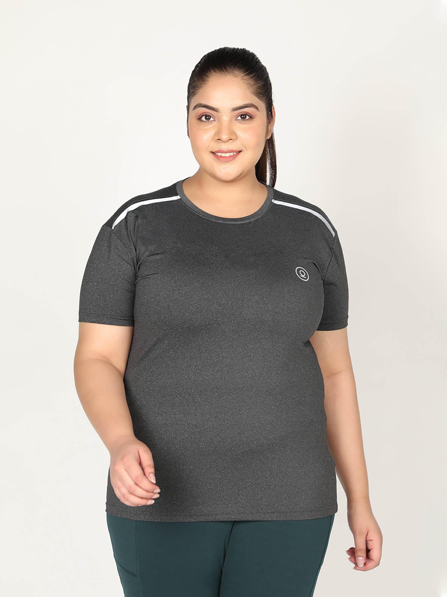 women plus size sports t-shirt - grey