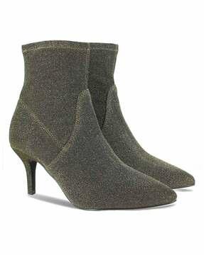 women pointed-toe ankle-length boots