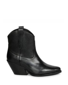 women pointed-toe ankle-length boots