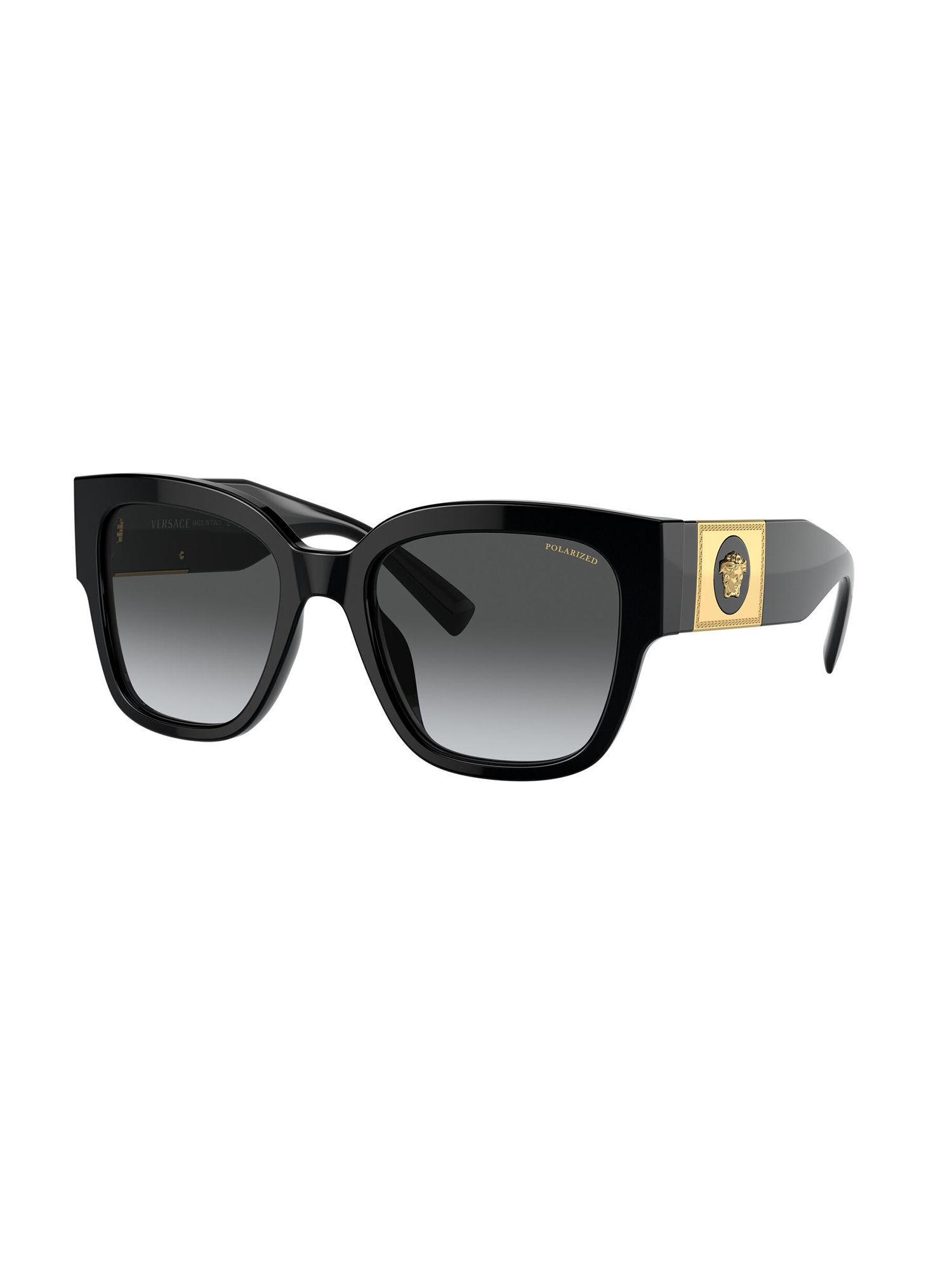 women polarized grey lens pillow sunglasses - 0ve4437ugb1/t354 (54)