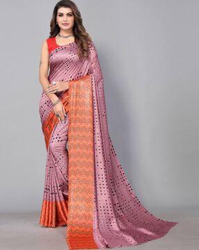 women polka-dot art silk saree