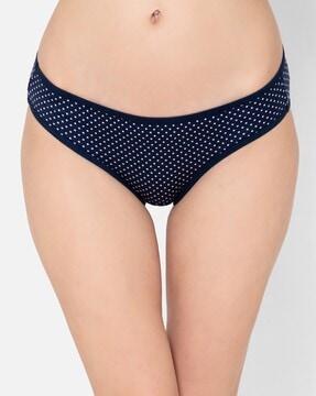 women polka-dot bikinis with elasticated waistband