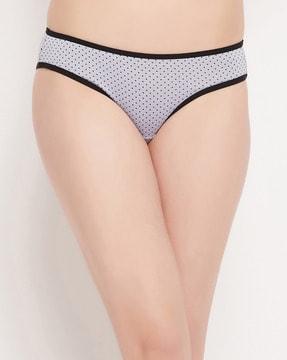 women polka-dot bikinis with elasticated waistband