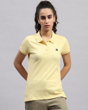 women polo t-shirt with collar neck