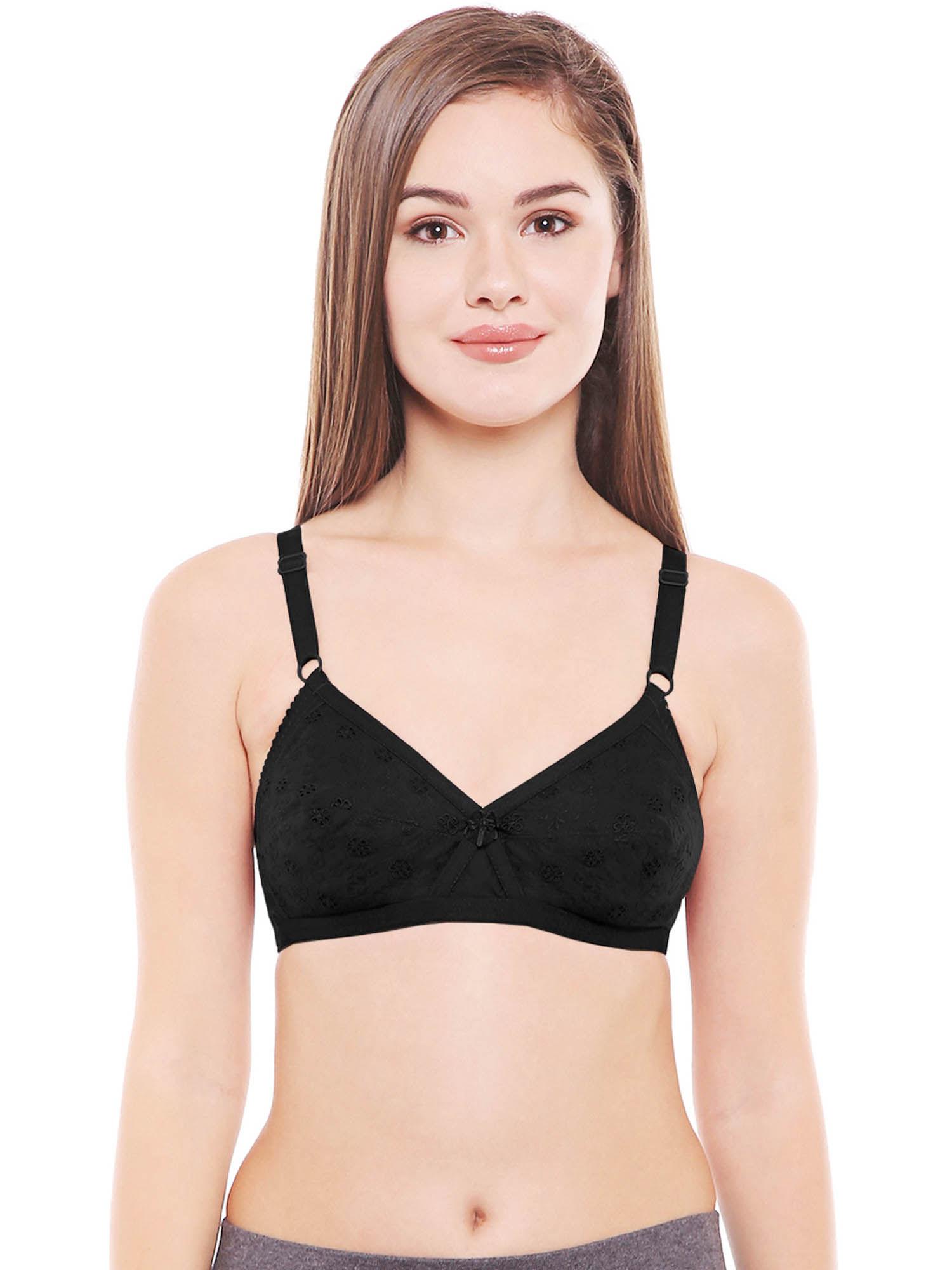 women poly cotton full coverage non padded regular bra