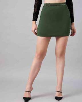 women polyester pencil skirt