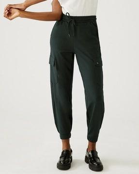 women ponte utility tapered-ankle grazer joggers