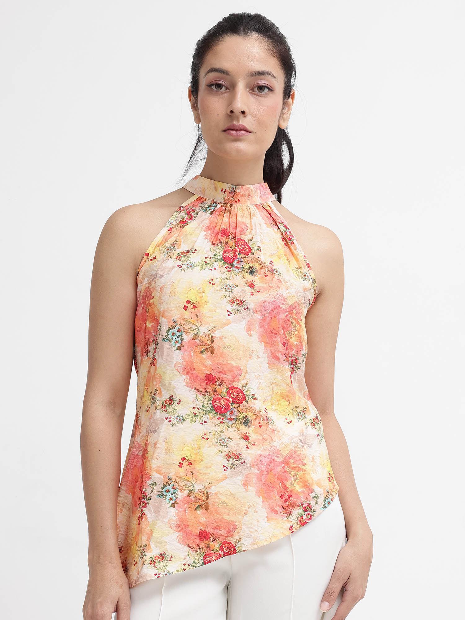 women potenza floral printed multi-color top