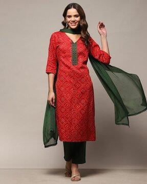 women printed 3-piece dress material