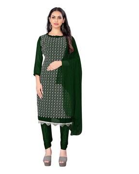 women printed 3-piece unstitched dress material
