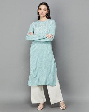 women printed a-line kurta