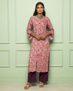 women printed a-line kurta