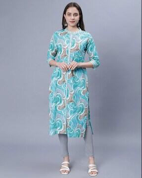 women printed a-line kurta