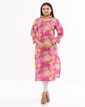 women printed a-line kurta