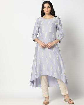 women printed a-line kurta