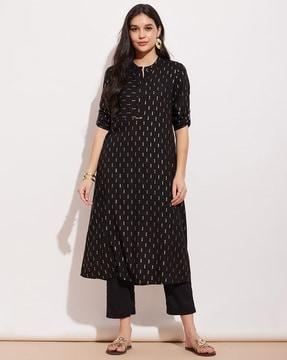 women printed a-line kurta