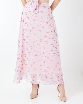 women printed a-line skirt