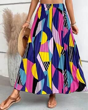 women printed a-line skirt